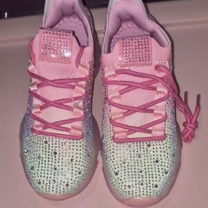 Link Kids Pink Rhinestone Sneakers